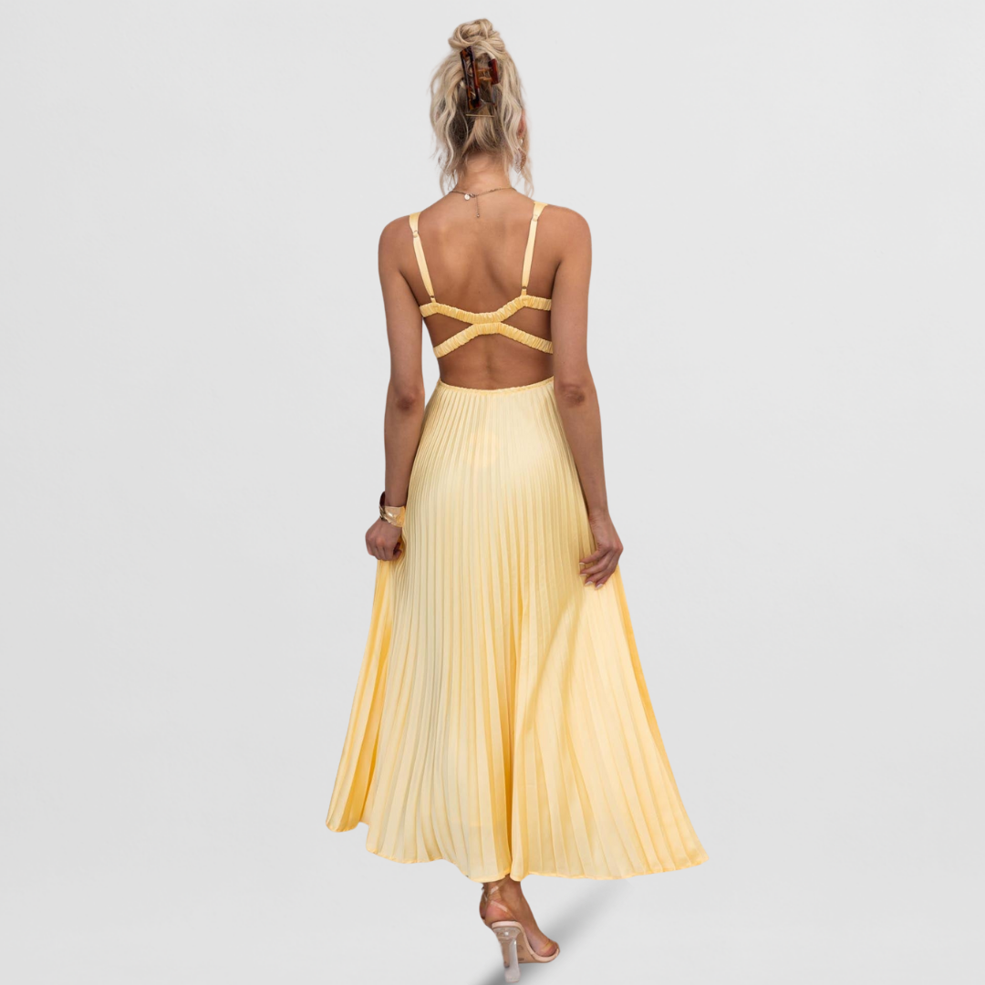 Liesel | Plissiertes Maxikleid