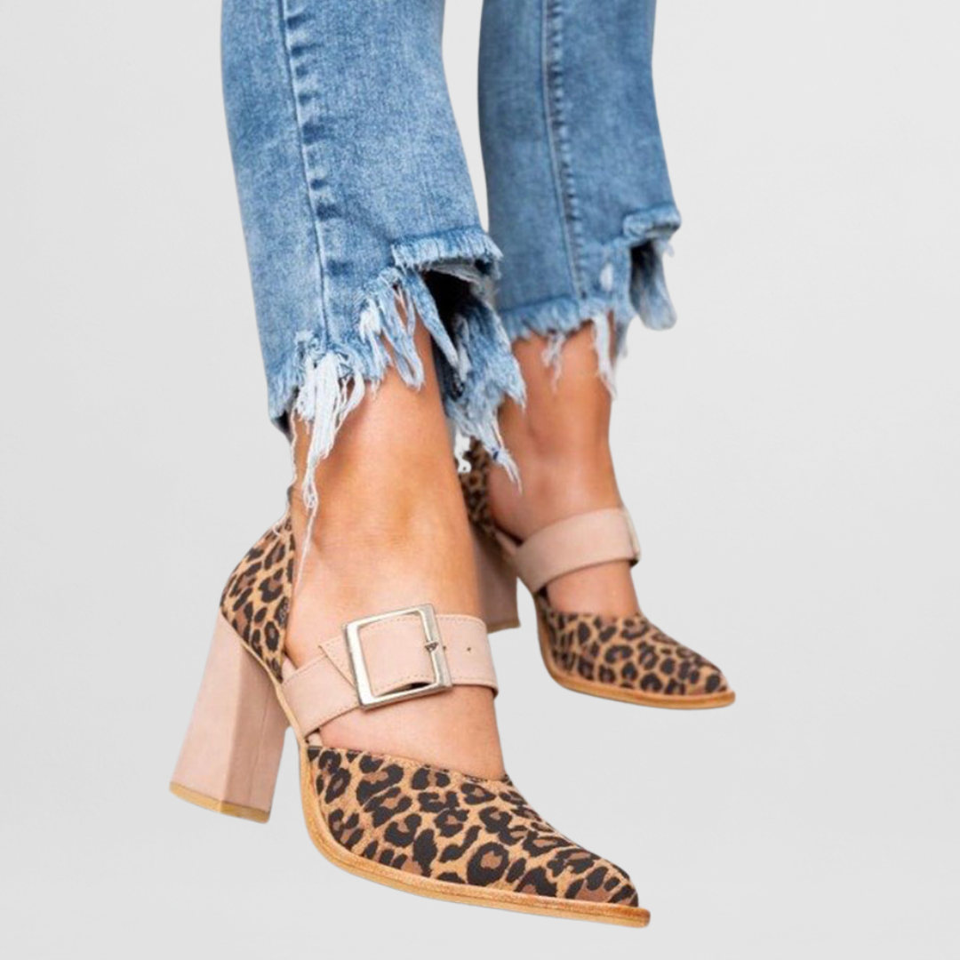 Savannah | Leoparden Absatzsandalen
