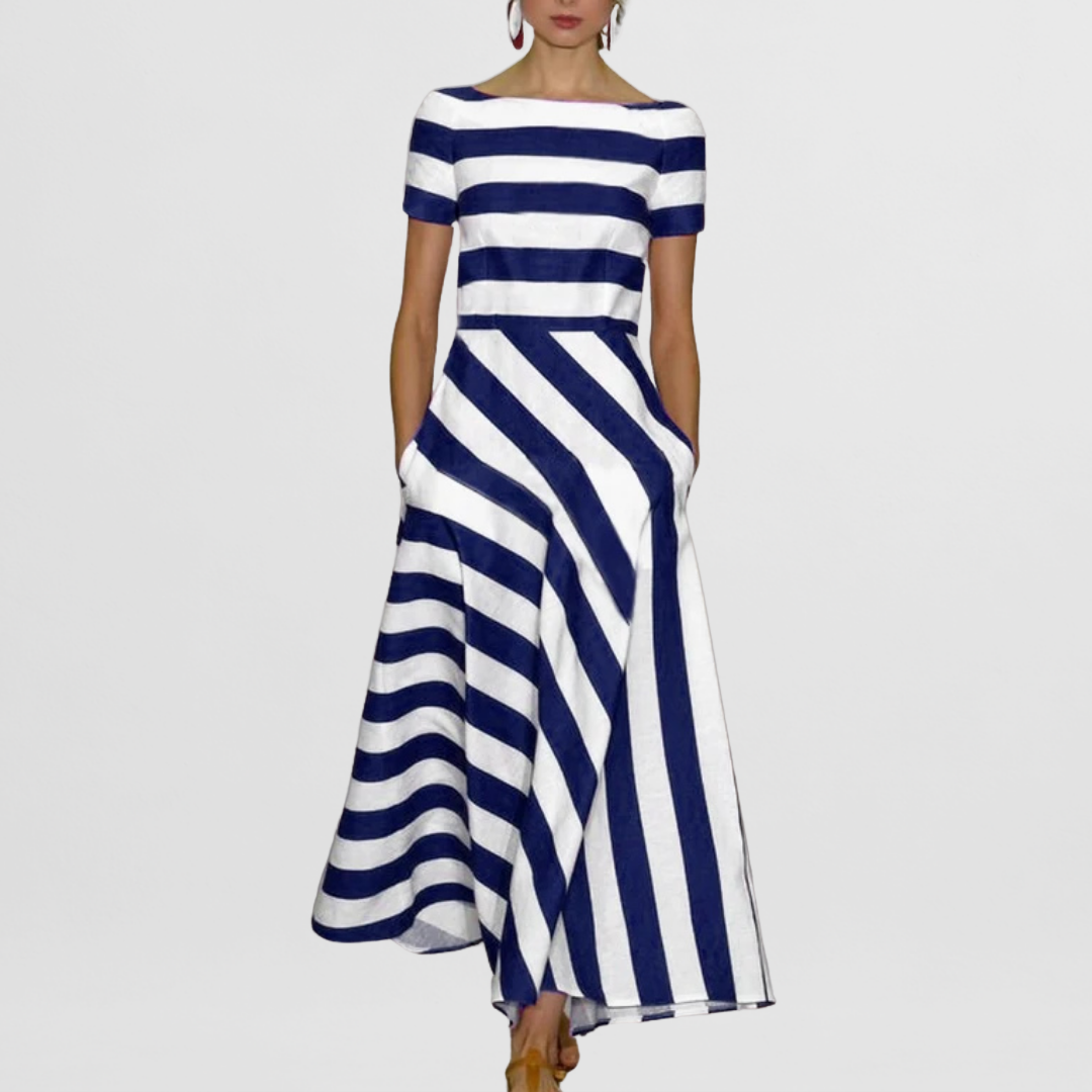 Marlene | Gestreiftes Maxikleid