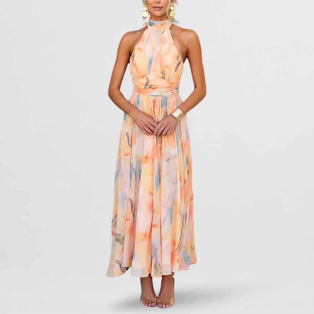 Viola | Kleid mit Aquarellprint