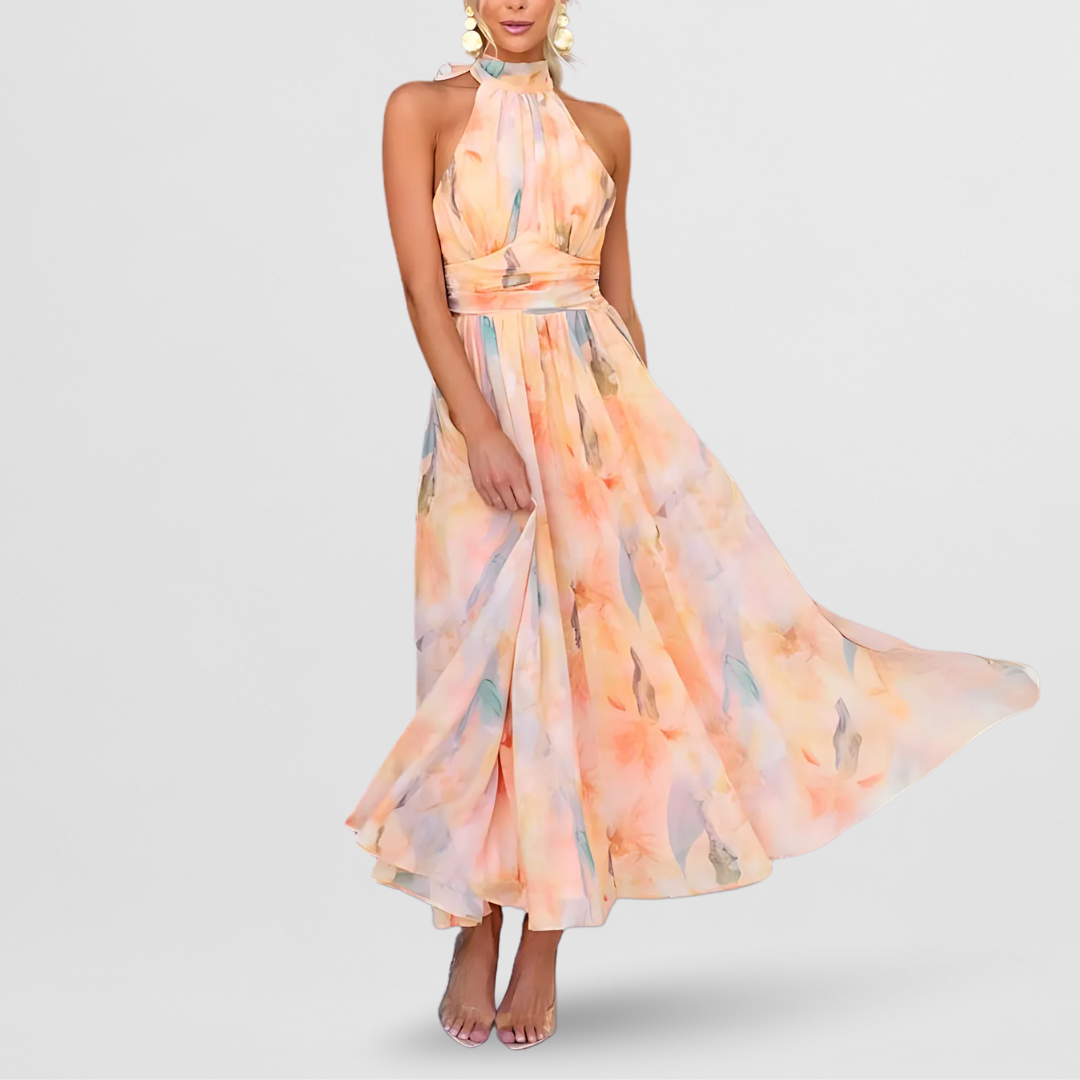 Viola | Kleid mit Aquarellprint