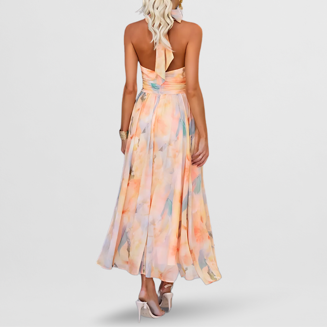 Viola | Kleid mit Aquarellprint