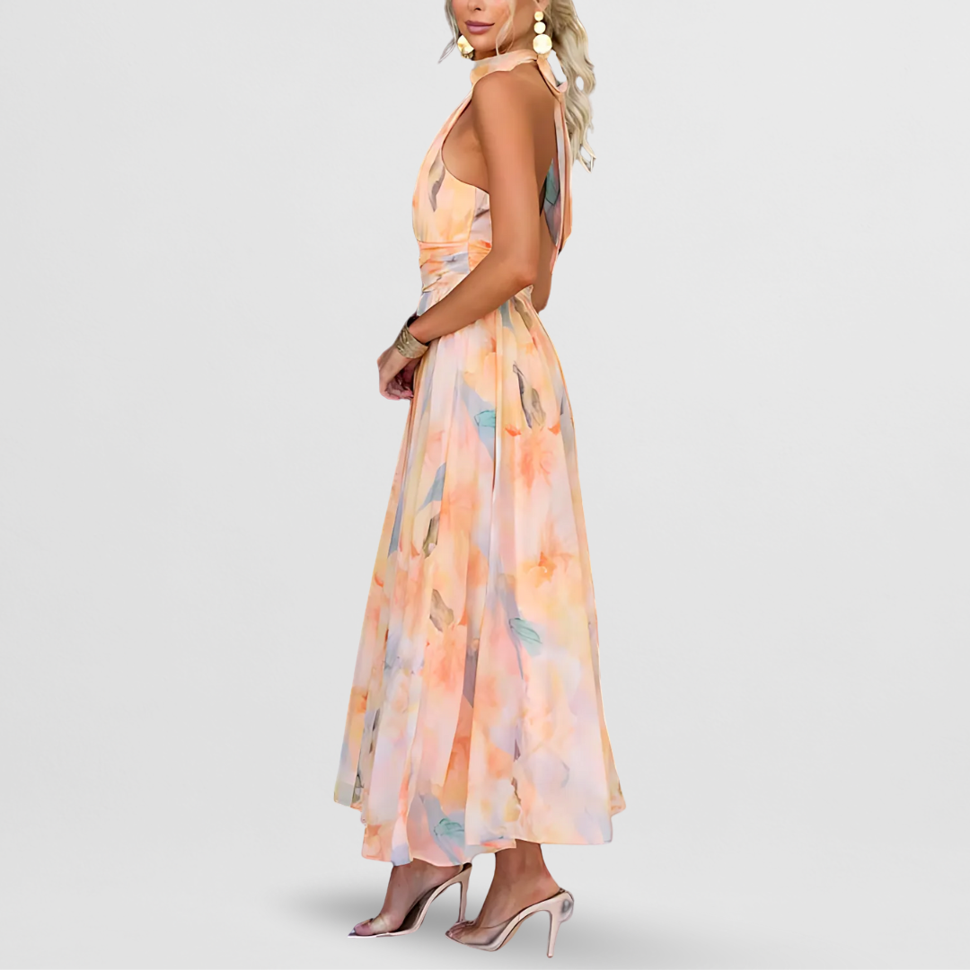 Viola | Kleid mit Aquarellprint
