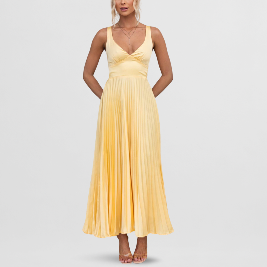Liesel | Plissiertes Maxikleid