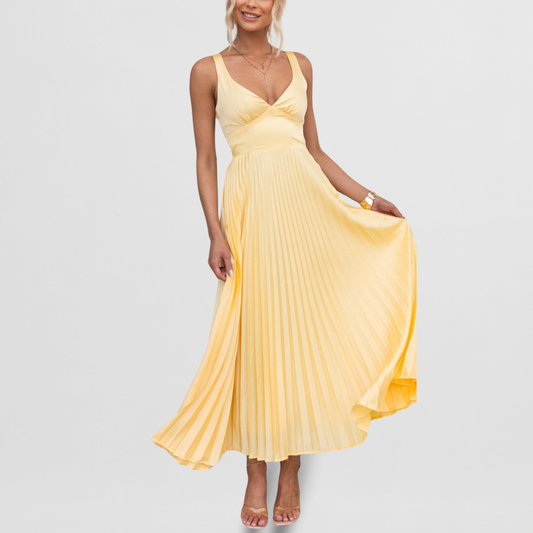 Liesel | Plissiertes Maxikleid