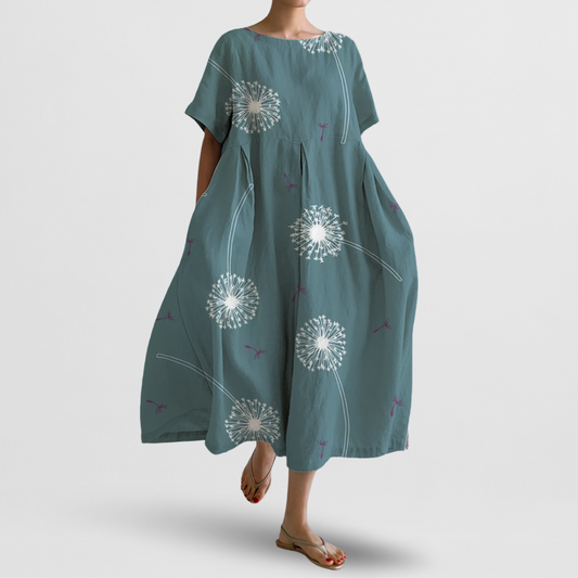 Gesine | Maxi-Kleid mit Pusteblumen