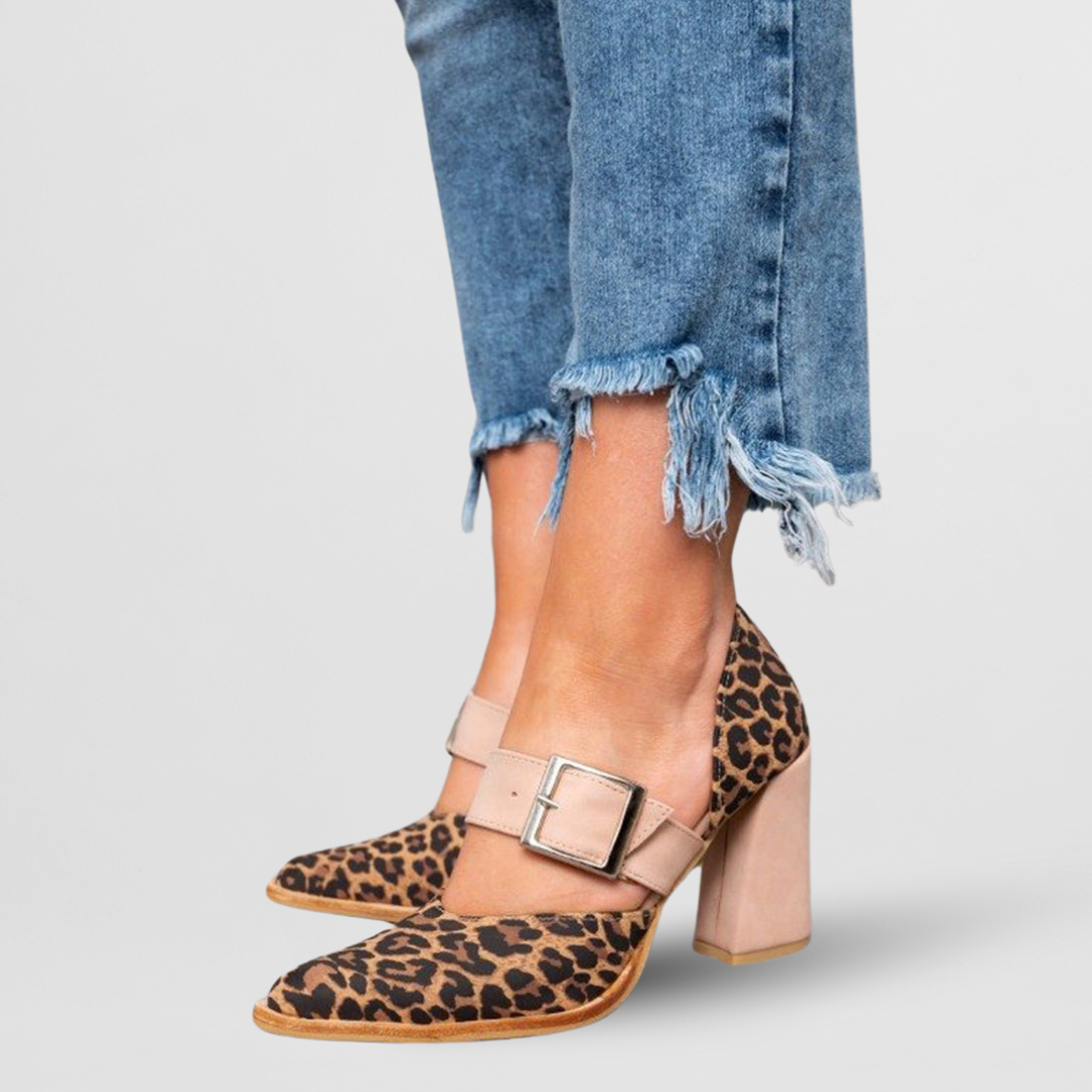 Savannah | Leoparden Absatzsandalen