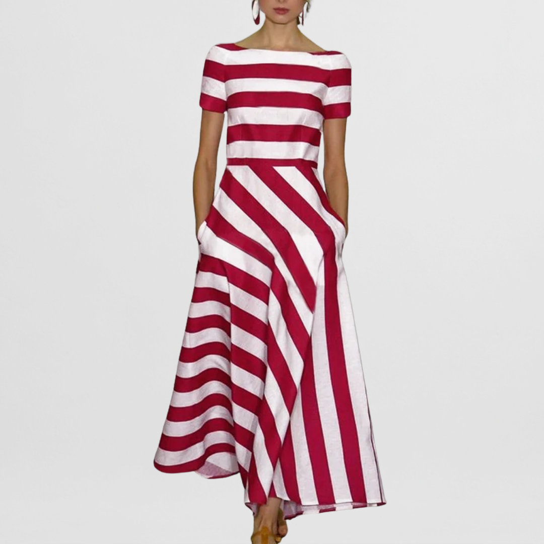 Marlene | Gestreiftes Maxikleid