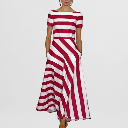 Marlene | Gestreiftes Maxikleid