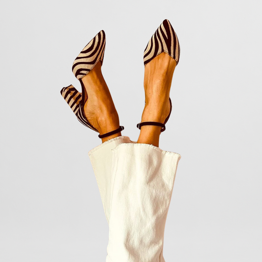 Jimena | Zebra Absatzsandalen