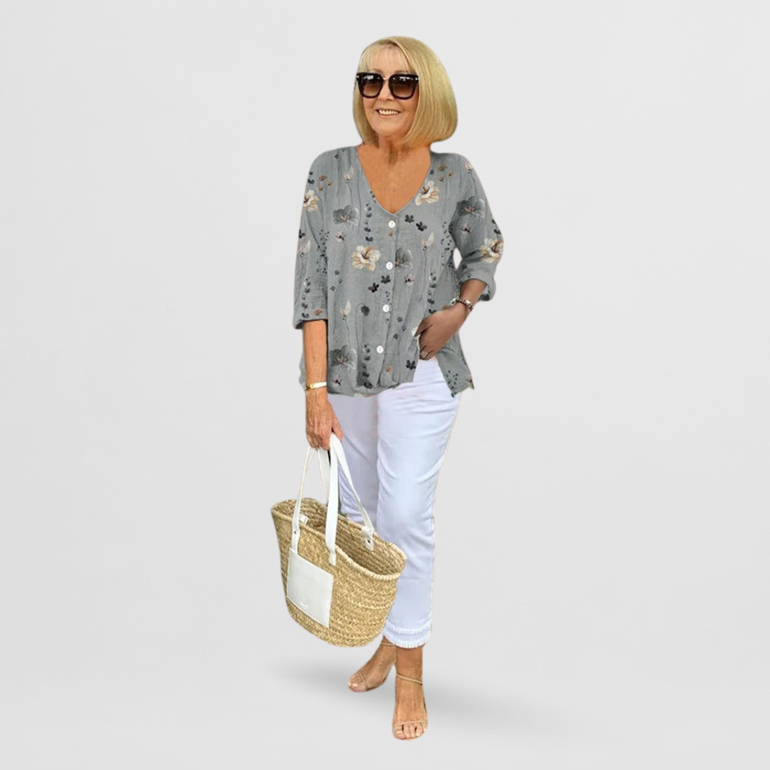 Vivia | Elegante Blumenbluse