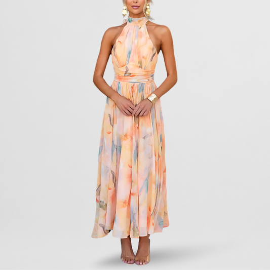 Viola | Kleid mit Aquarellprint
