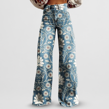 Florencia | Boho-Hose Blumenmuster