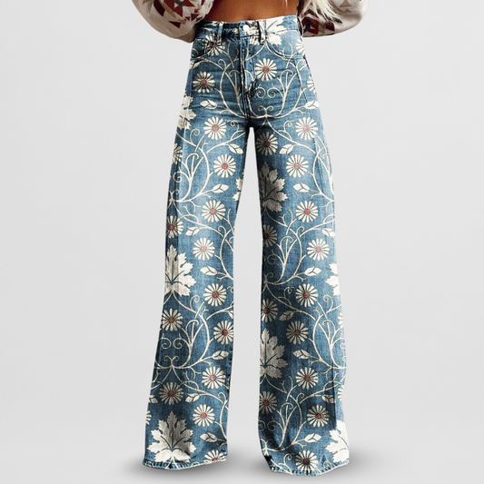 Florencia | Boho-Hose Blumenmuster