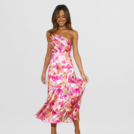 Lisa | Elegantes bedrucktes Maxikleid