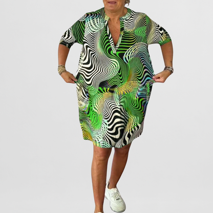 Vivi | Buntes V-Ausschnitt Kleid