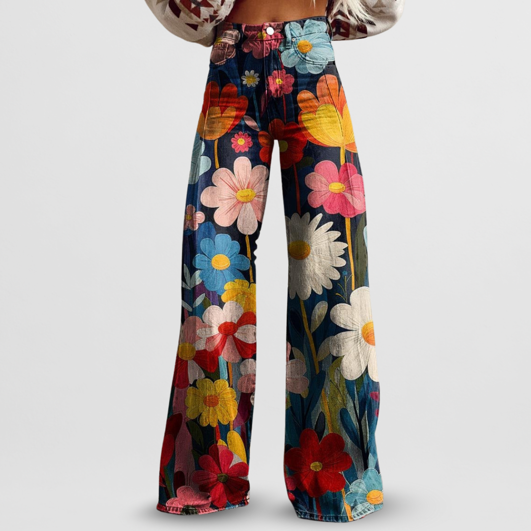 Ivy | Moderne Blumen-Hose