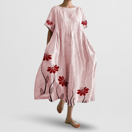 Antje | Langes Blumenkleid