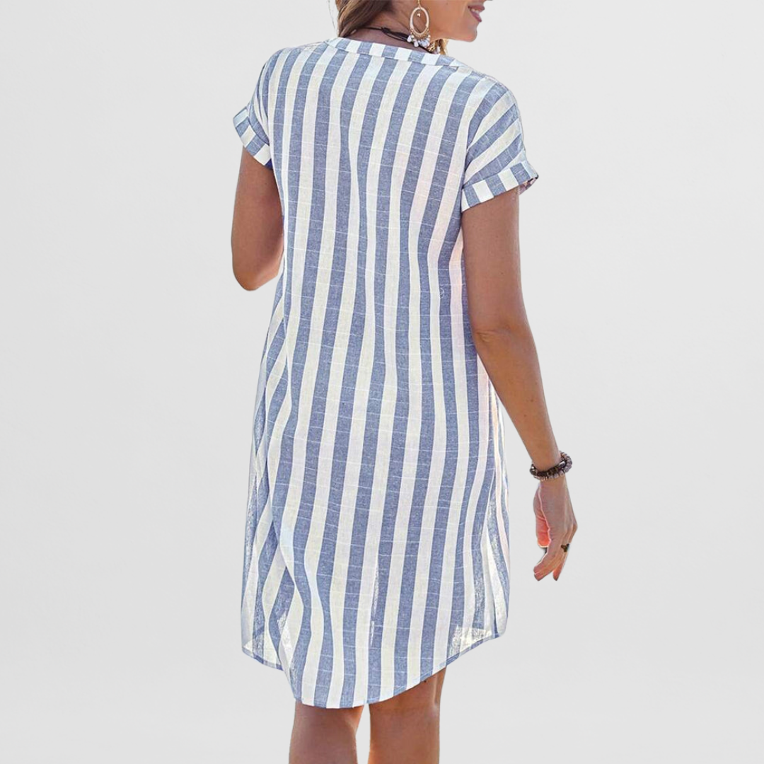 Vika | Elegantes Streifenkleid