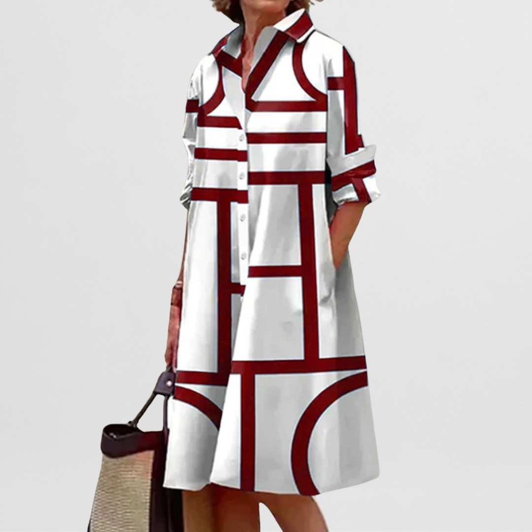 Penelope | Hemdblusenkleid Print