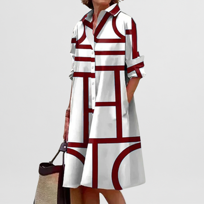 Penelope | Hemdblusenkleid Print