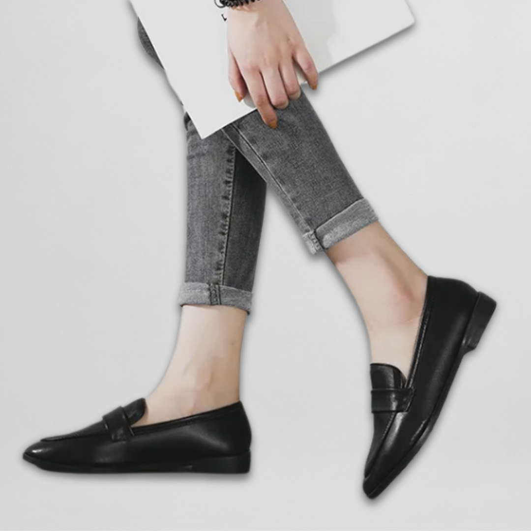 Tanja | Retro Leder Loafer