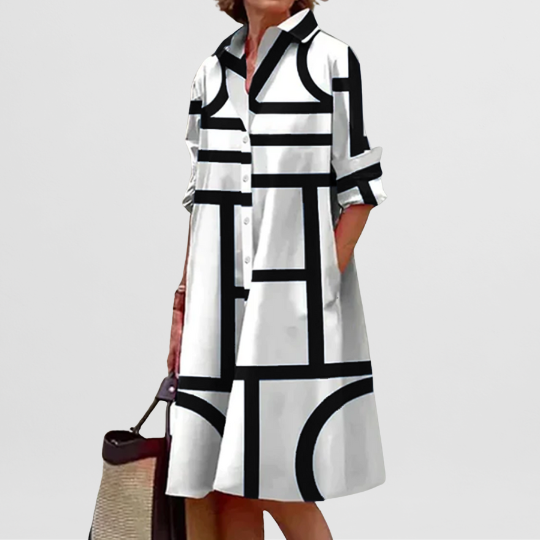 Penelope | Hemdblusenkleid Print