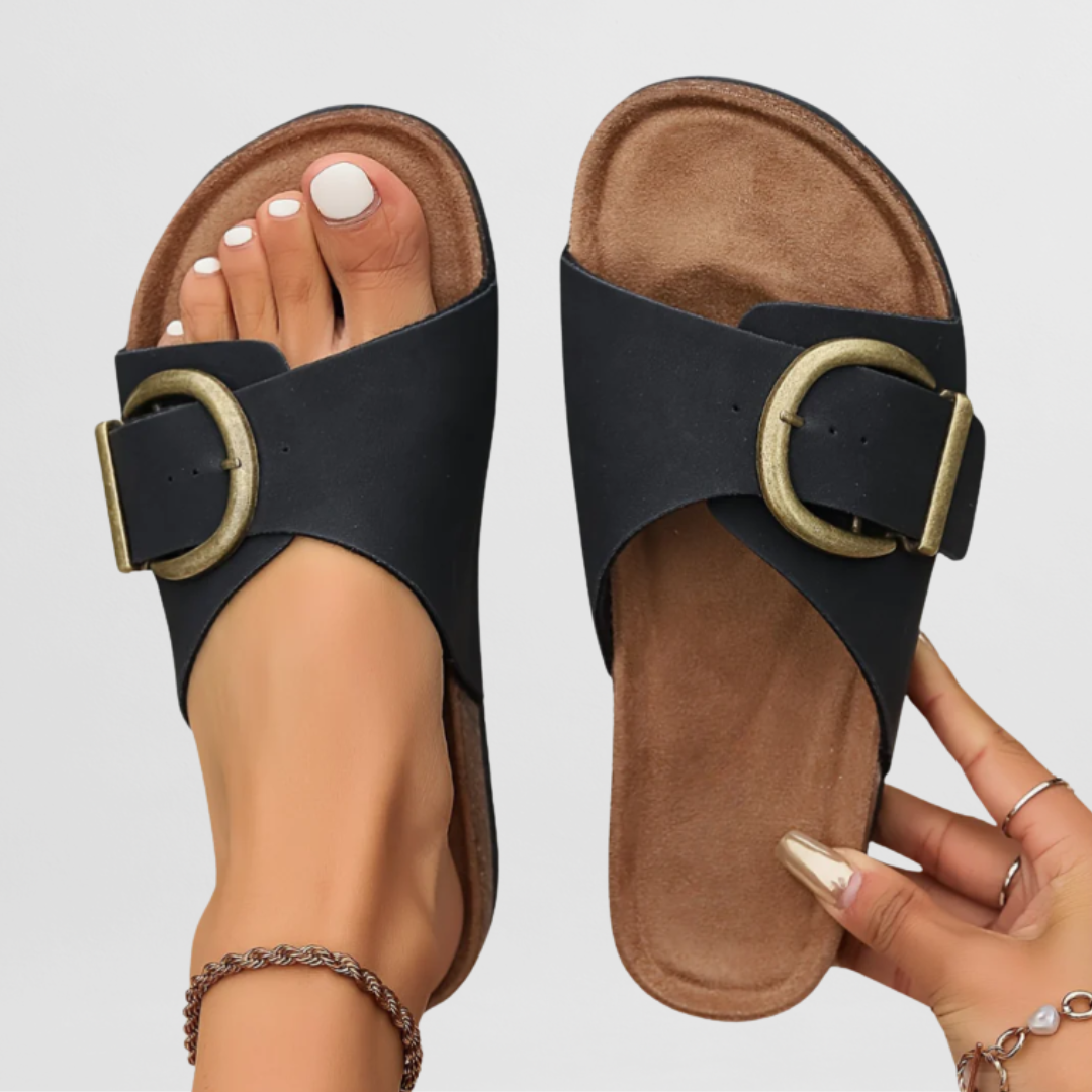 Ilaria | Glatte Gleiten Komfortsandalen