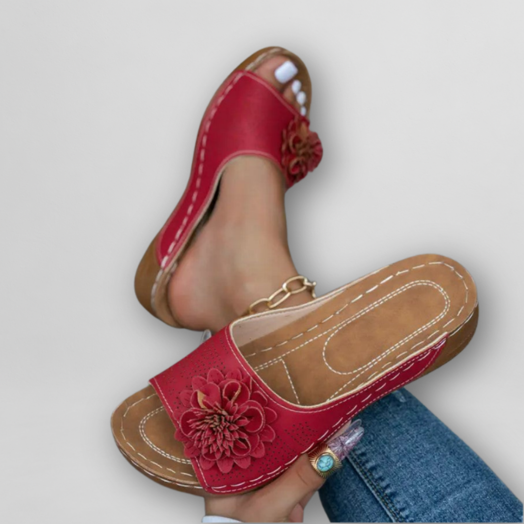 Marianne | Sandalen mit Blumenmuster