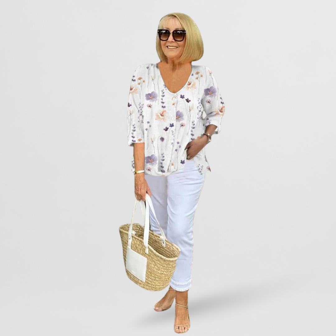 Vivia | Elegante Blumenbluse