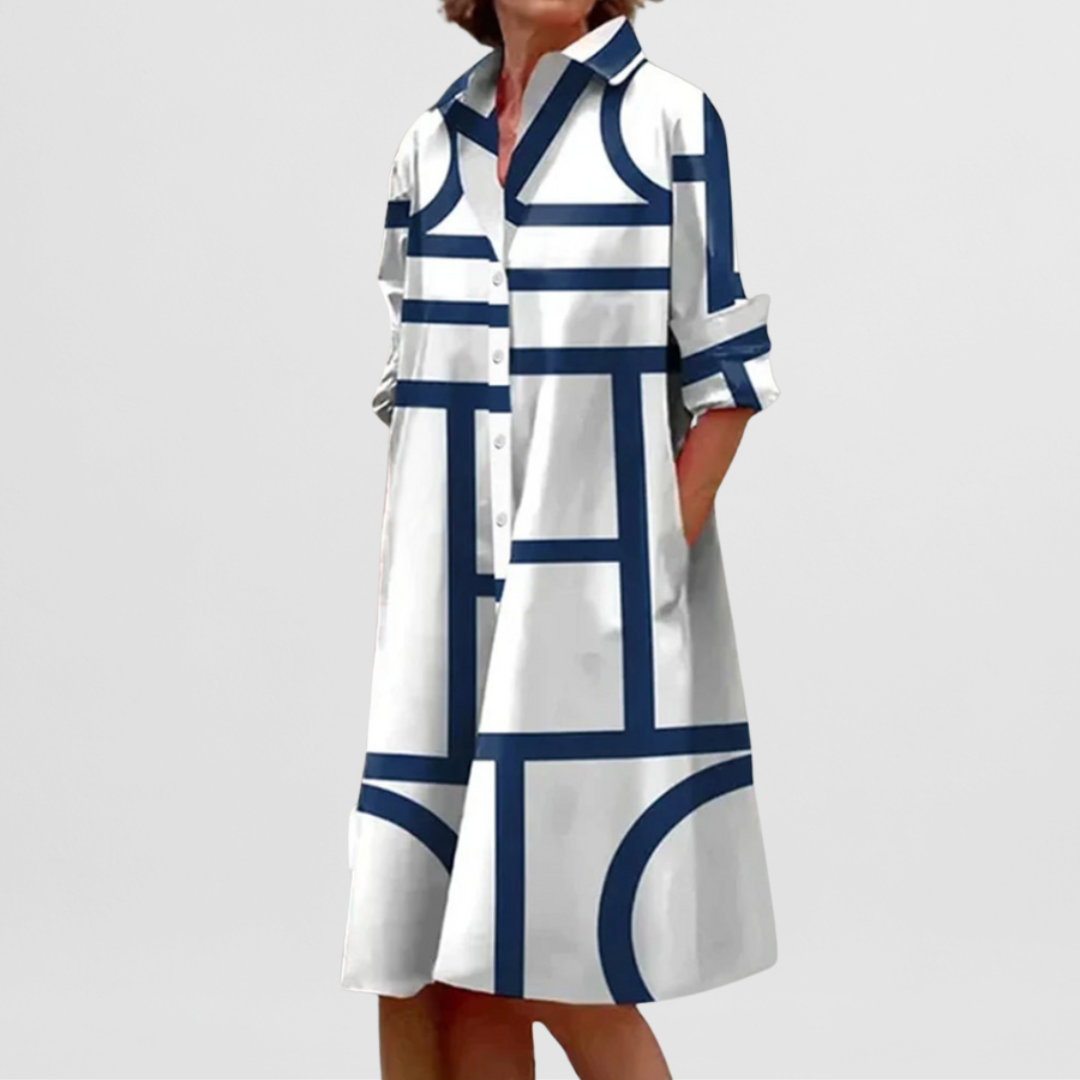 Penelope | Hemdblusenkleid Print