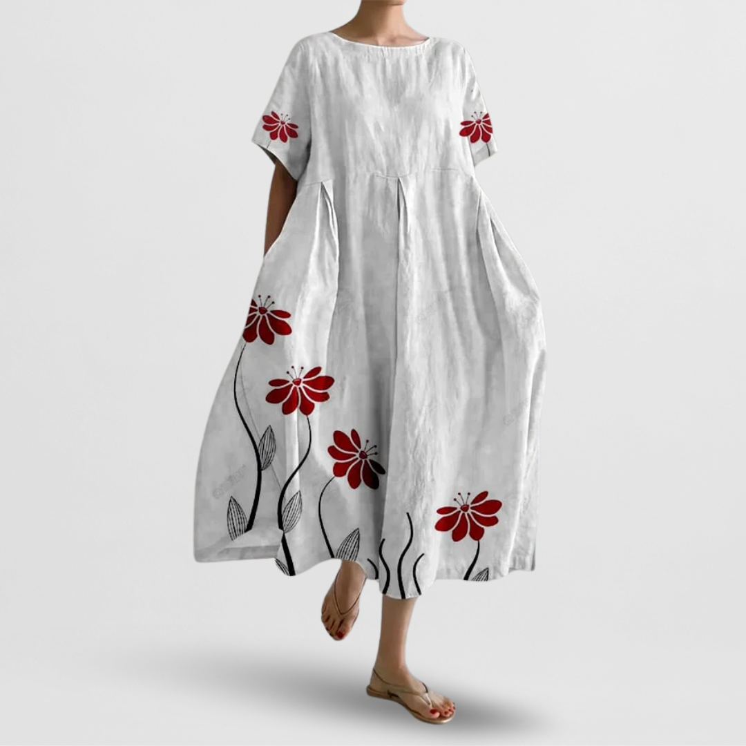 Antje | Langes Blumenkleid