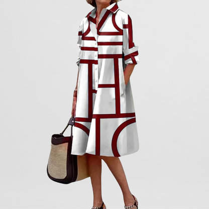Penelope | Hemdblusenkleid Print