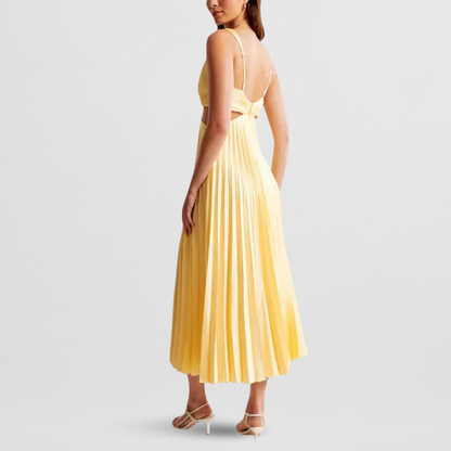 Carina | Plissiertes Midi-Kleid