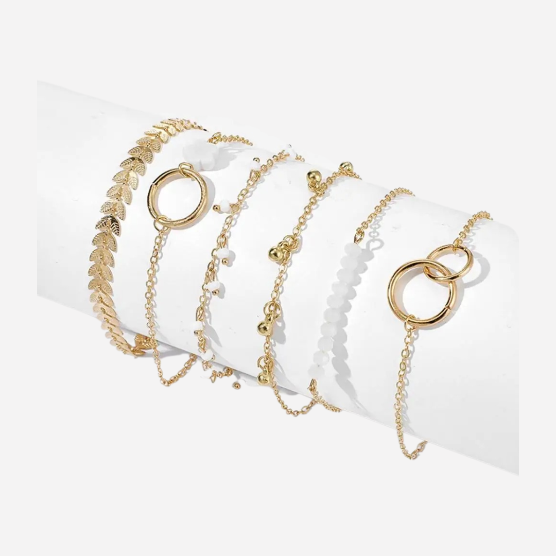 Clara | Boho-Armbandset Gold