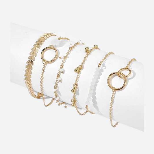 Clara | Boho-Armbandset Gold