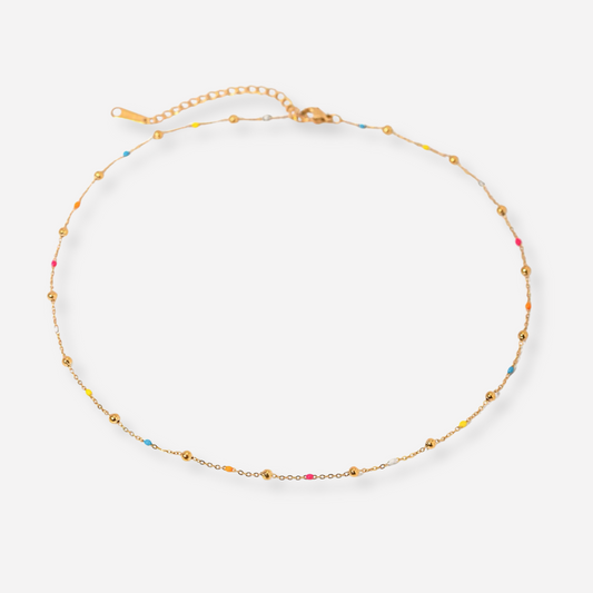 Melina | Perlenkette Gold