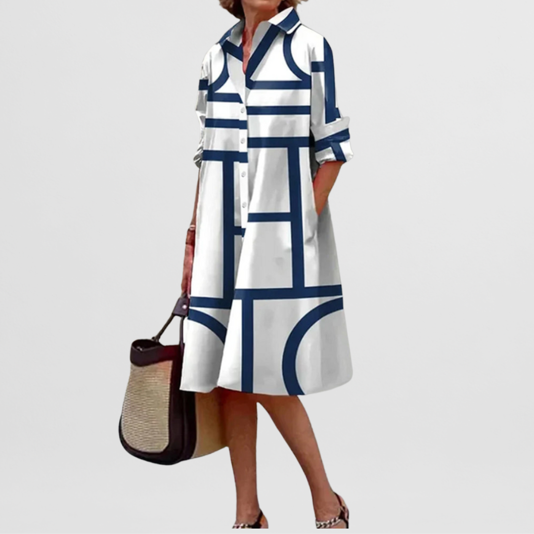 Penelope | Hemdblusenkleid Print