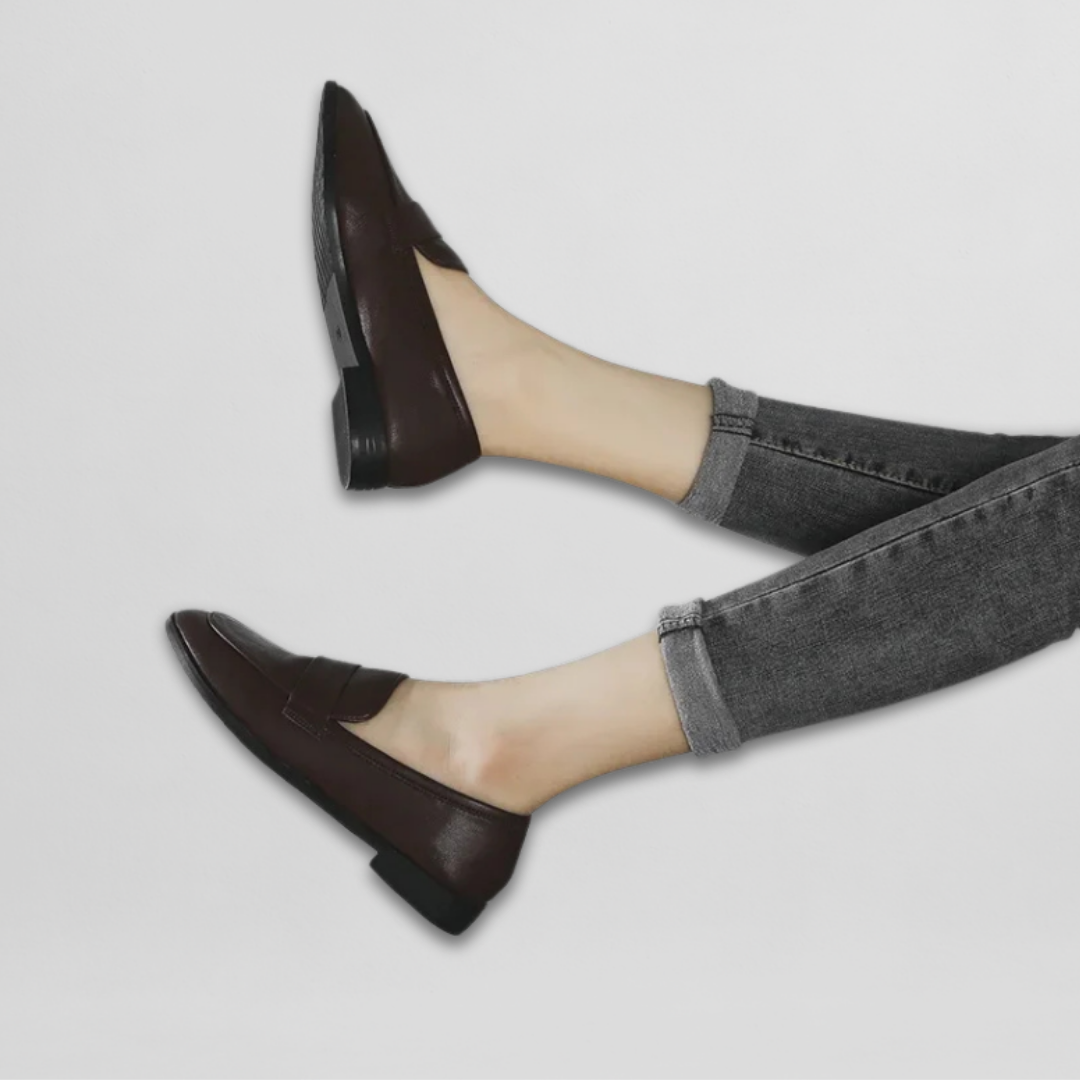 Tanja | Retro Leder Loafer
