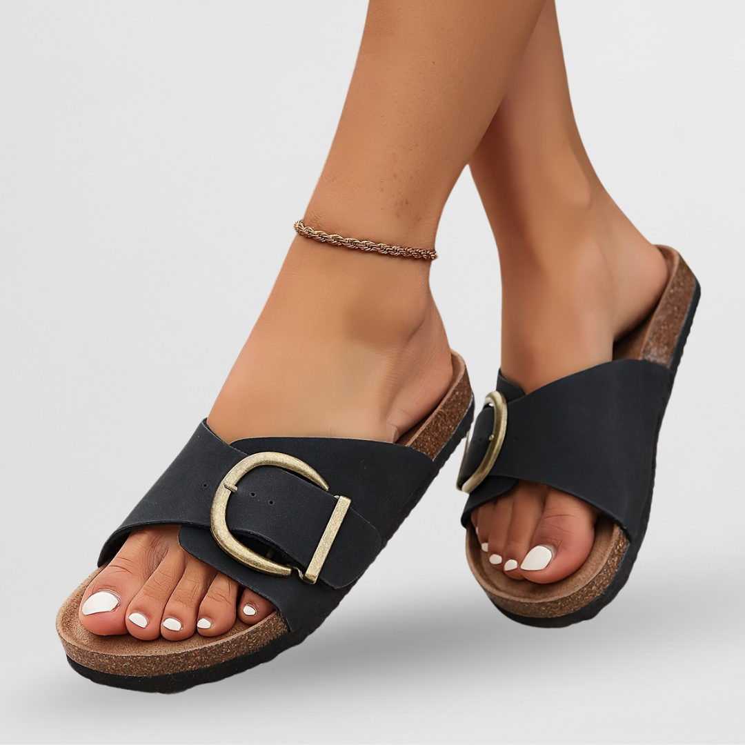 Ilaria | Glatte Gleiten Komfortsandalen