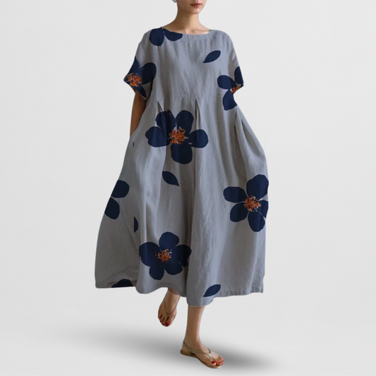 Lore | Langes Kleid mit Blumenmuster