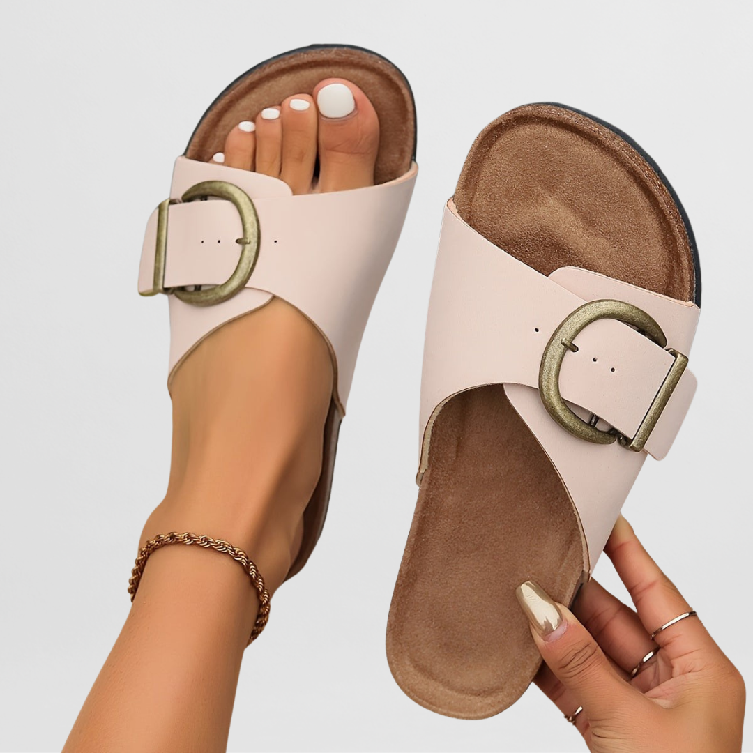 Ilaria | Glatte Gleiten Komfortsandalen